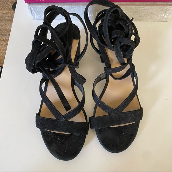 Tony Bianco Amor Block Heels Black Suede - Picture 7 of 12
